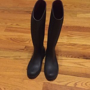Tommy Hilfiger tall rain boots size 8